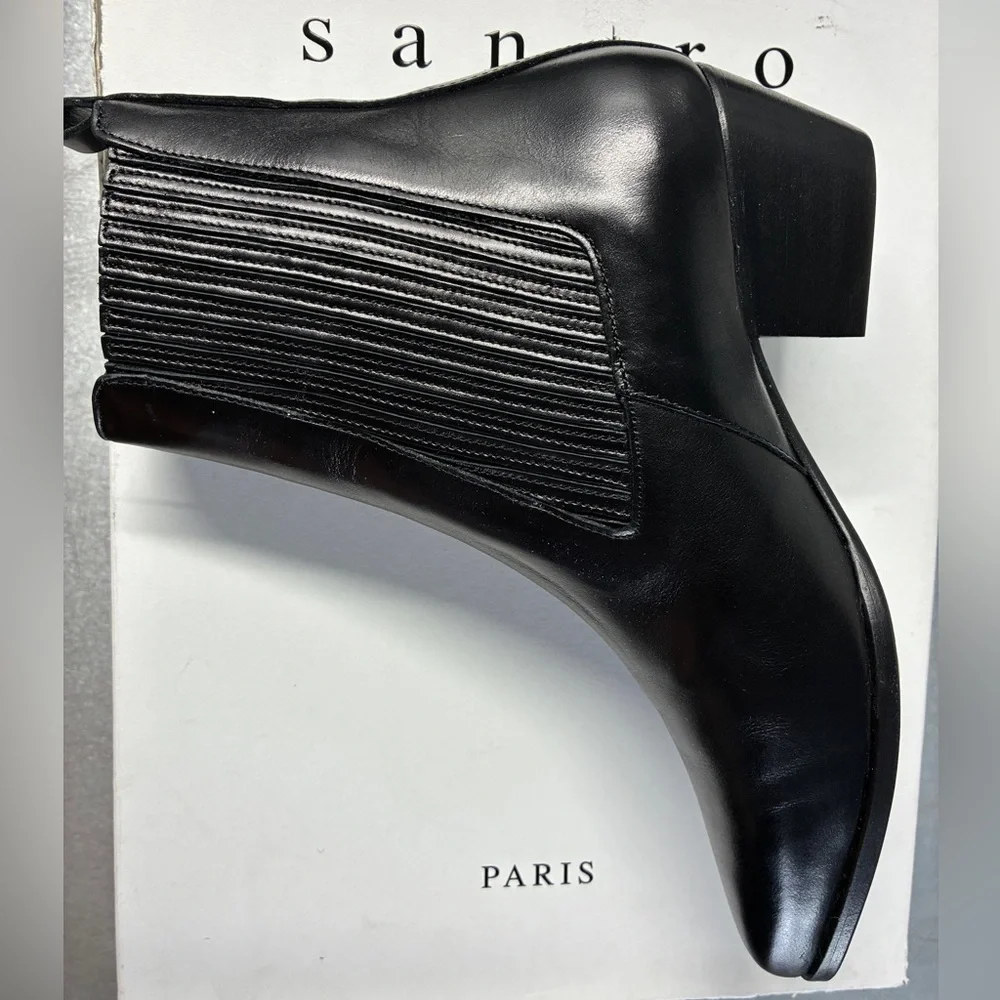 Sandro Black Ankle Boots - Picture 7 of 9